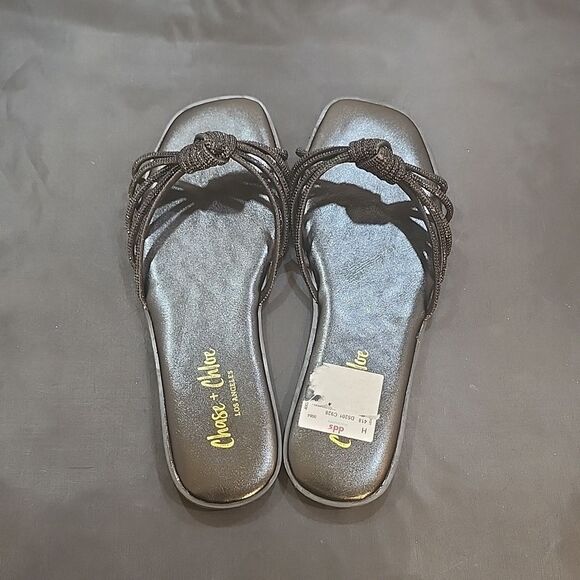 BRAND NEW CHASE+CHLOE EVE-38 RHINESTONES WOMEN'S SLIDERS - Picture 4 of 12